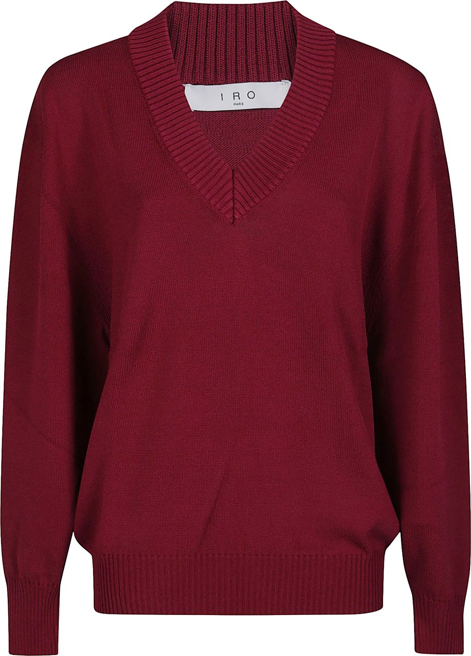 Iro Brise V Neck Sweater Pink Roze