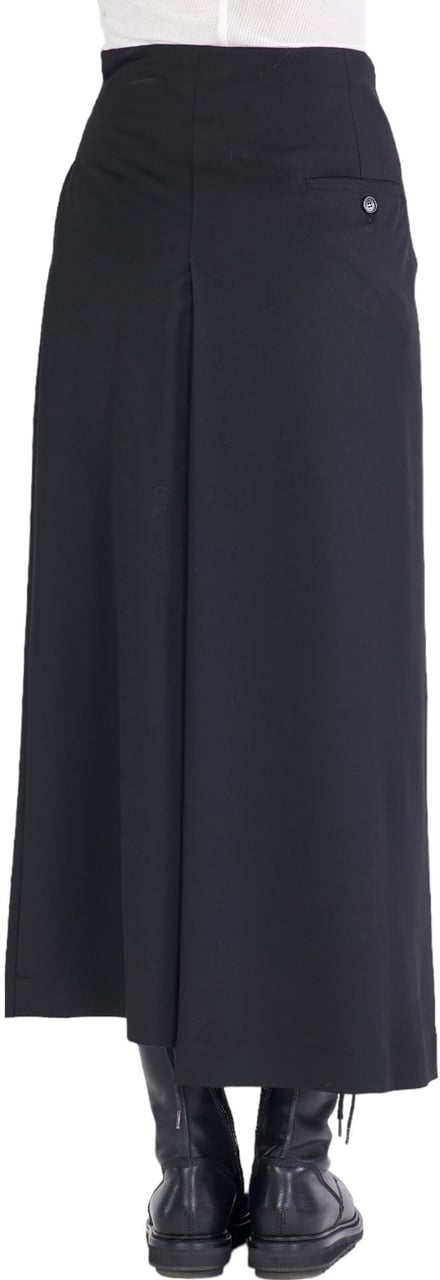 Isabel Benenato Jupe plissée côté noire asymétrique Isabel Benenato femme DW64 01 Zwart