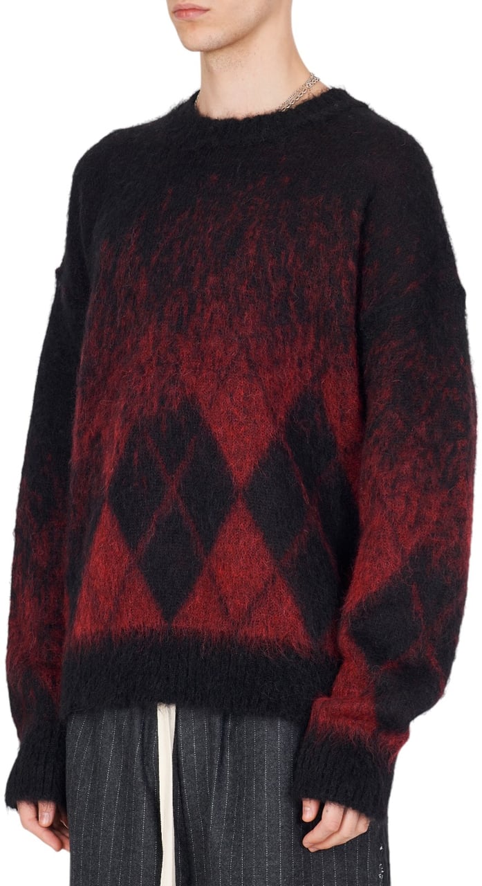 Isabel Benenato Pull tartan noir rouge Isabel Benenato homme UK61 0163 Divers