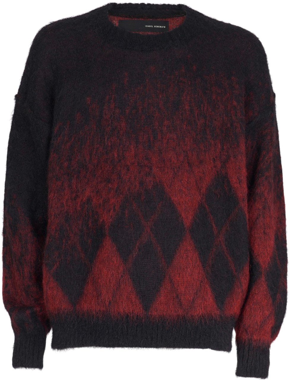 Isabel Benenato Pull tartan noir rouge Isabel Benenato homme UK61 0163 Divers