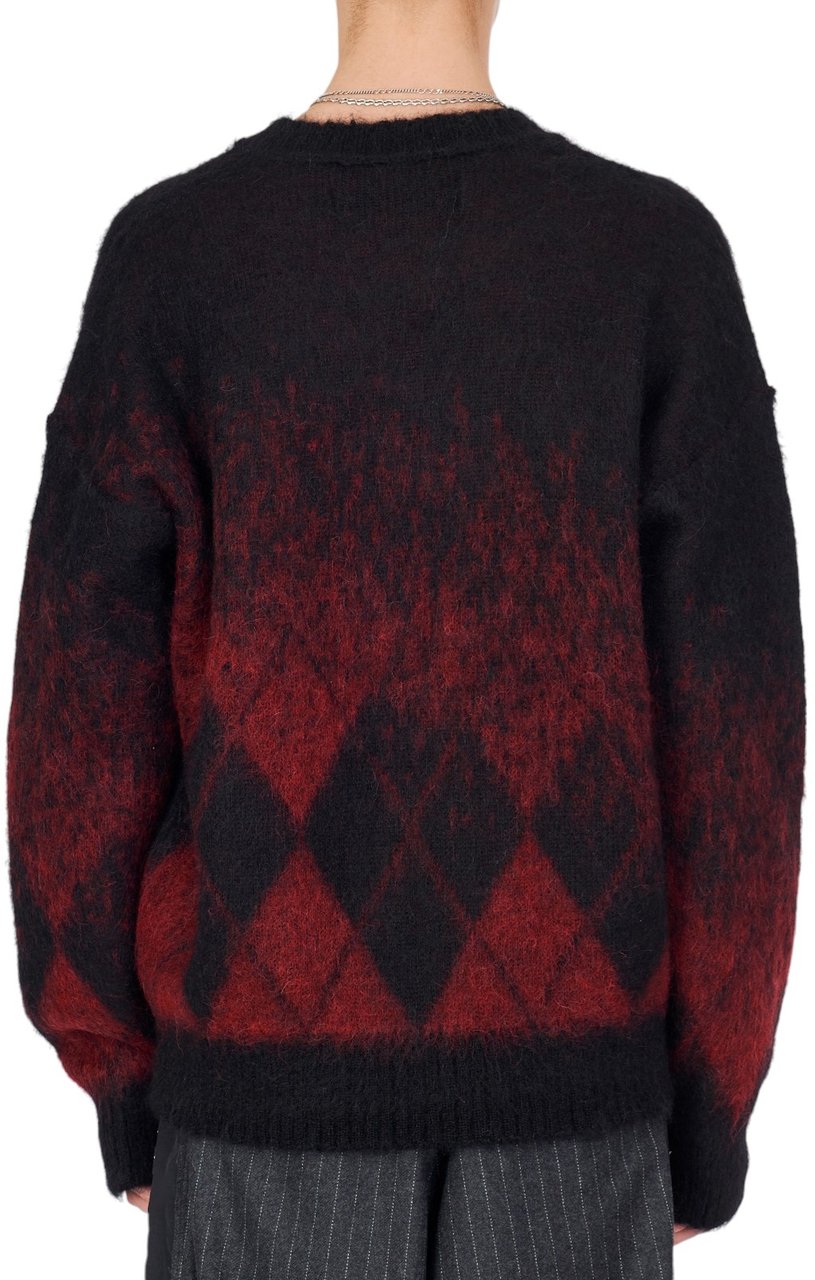 Isabel Benenato Pull tartan noir rouge Isabel Benenato homme UK61 0163 Divers