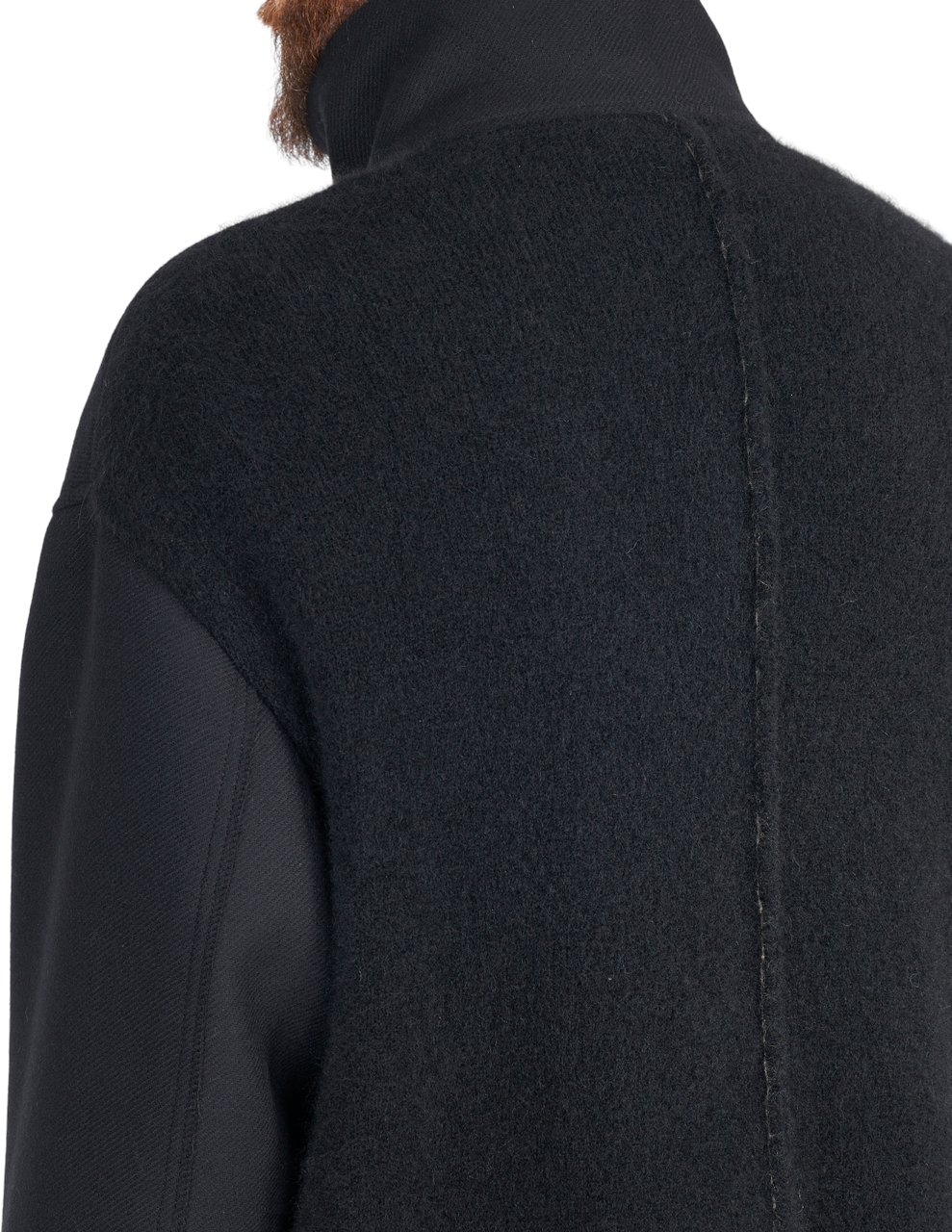 Isabel Benenato Caban drap laine dos yack maille noir Isabel Benenato homme UW01 01 Zwart