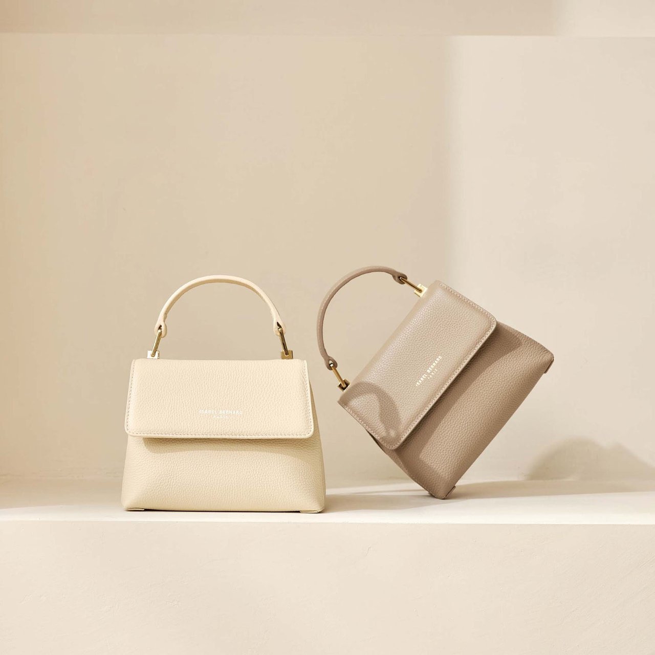 Isabel Bernard Femme Forte Heline Handtas Taupe