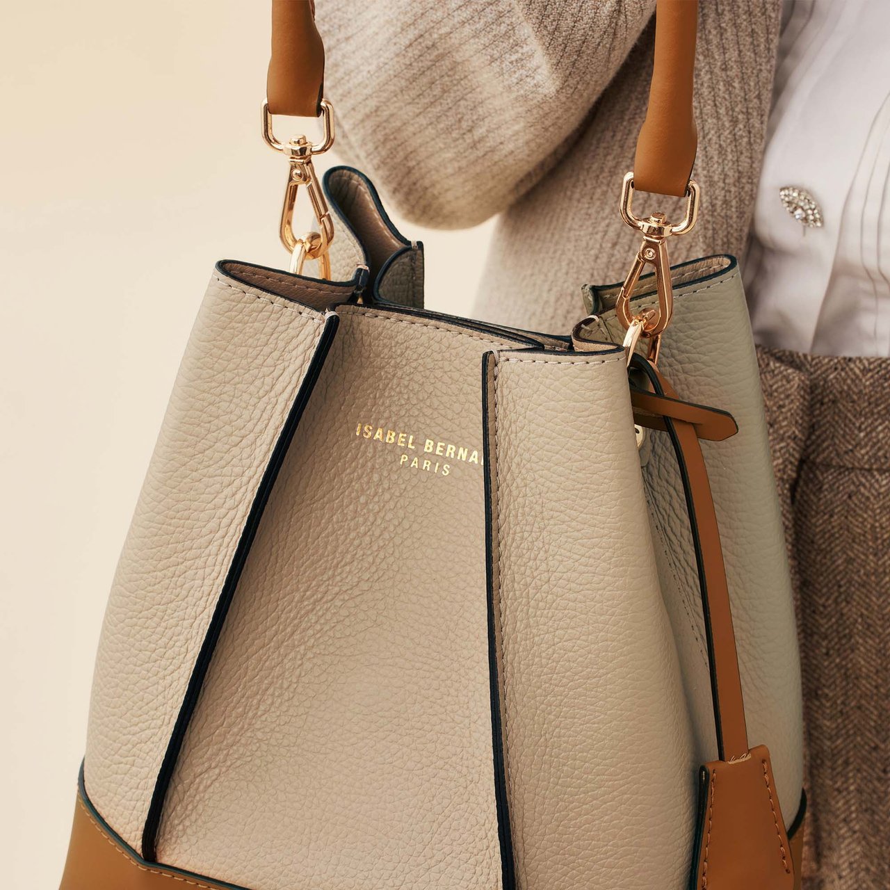 Isabel Bernard Femme Forte Minette Handtas Taupe