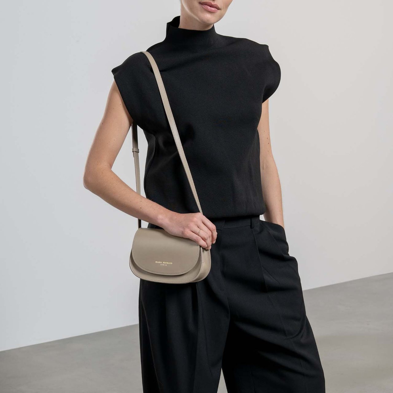 Isabel Bernard Montmartre Manon Crossbody Tas Taupe