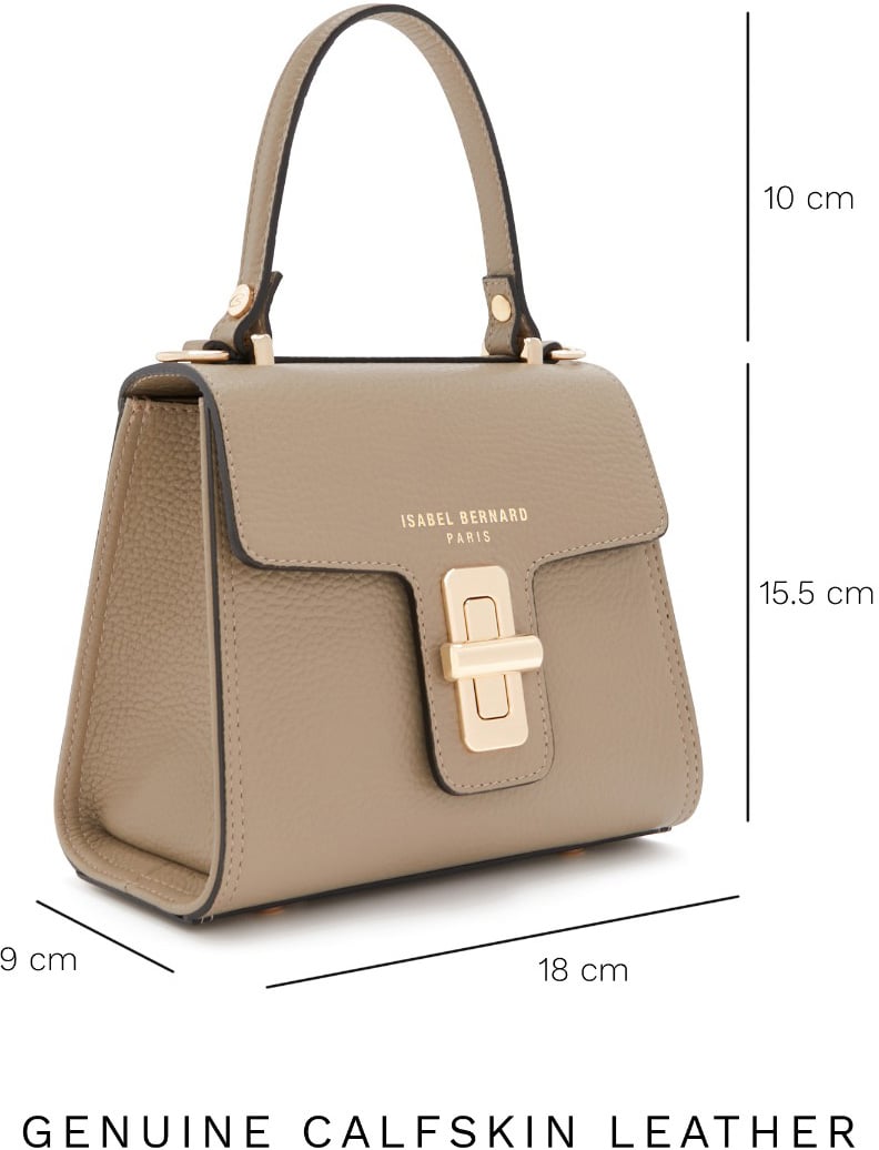 Isabel Bernard Femme Forte Simone Kalfsleer Handtas Taupe
