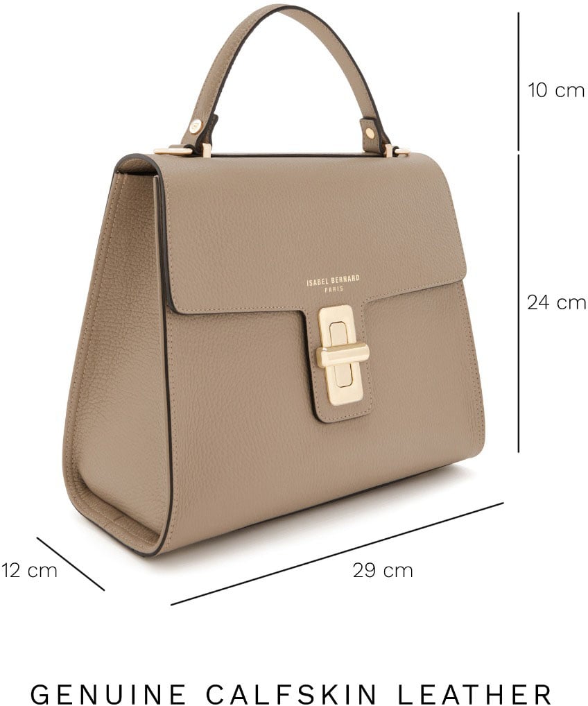 Isabel Bernard Femme Forte Simone Kalfsleer Handtas Taupe