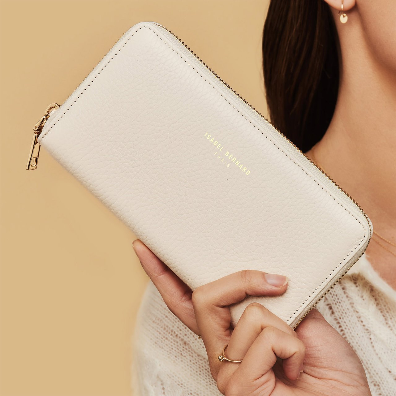 Isabel Bernard Honoré Léa Ritsportemonnee Beige