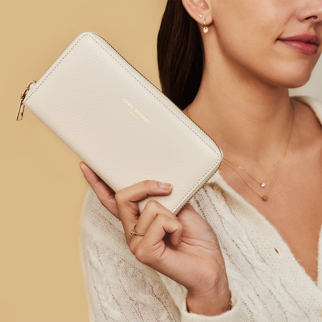 Isabel Bernard Honoré Léa Ritsportemonnee Beige