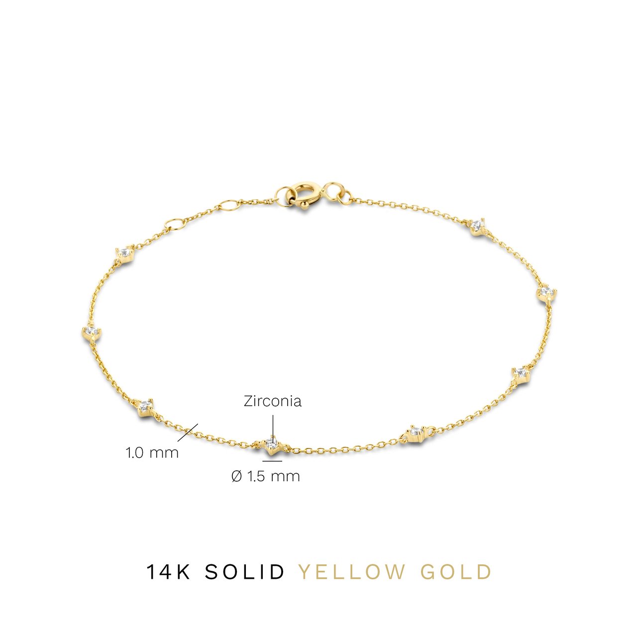 Isabel Bernard Rivoli Esmée Armband met Zirkonia Goud