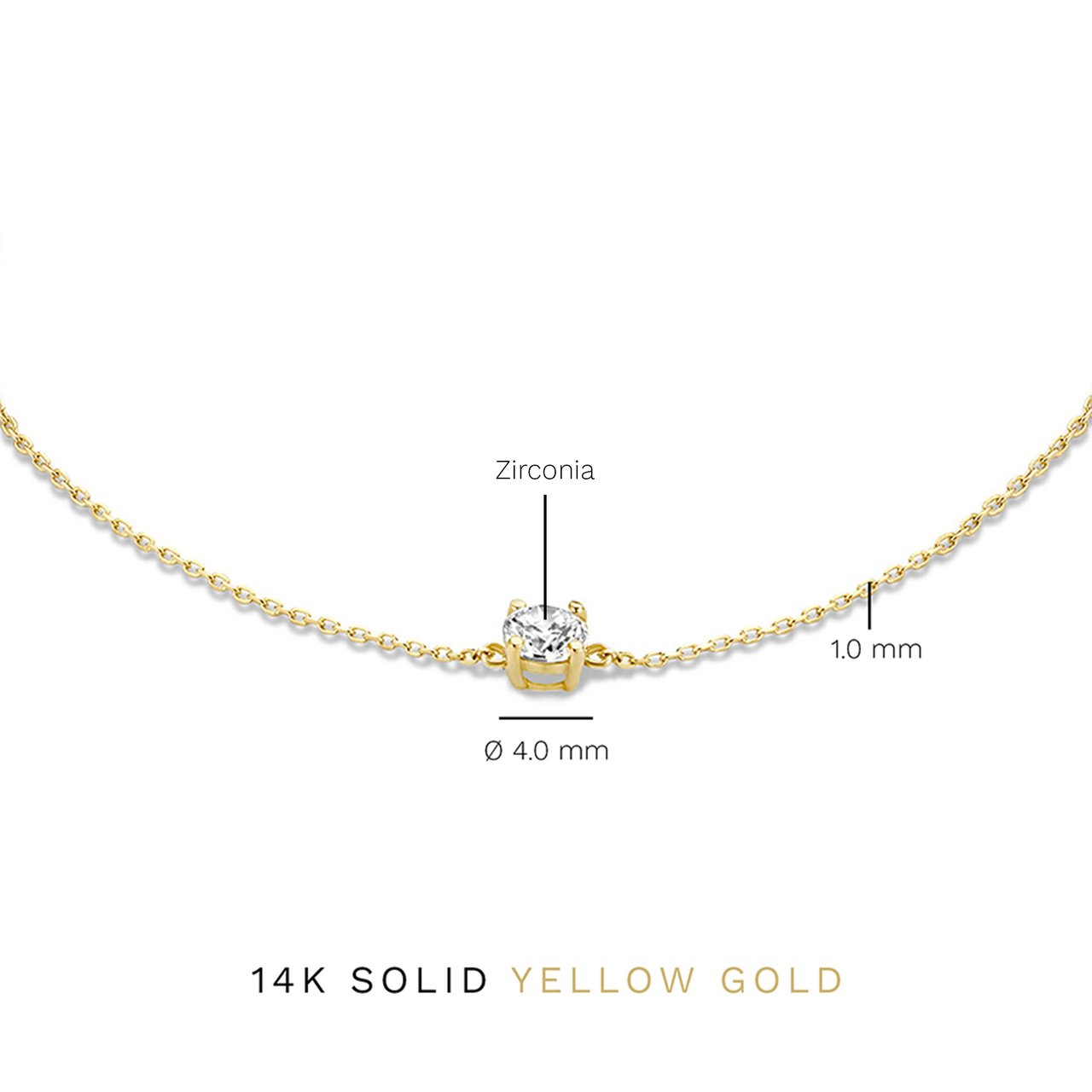 Isabel Bernard Armband met Zirkonia Goud