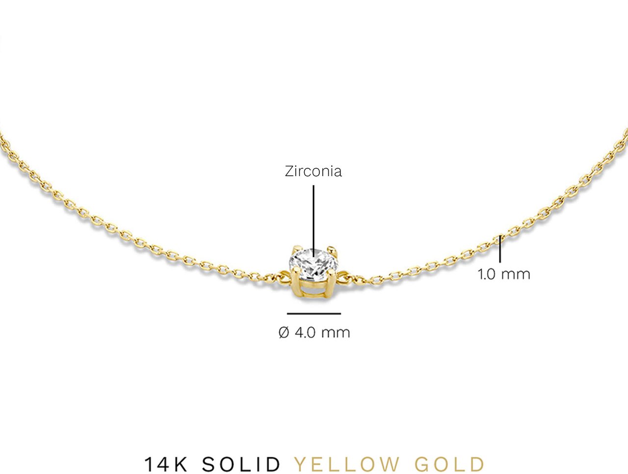 Isabel Bernard Armband met Zirkonia Goud