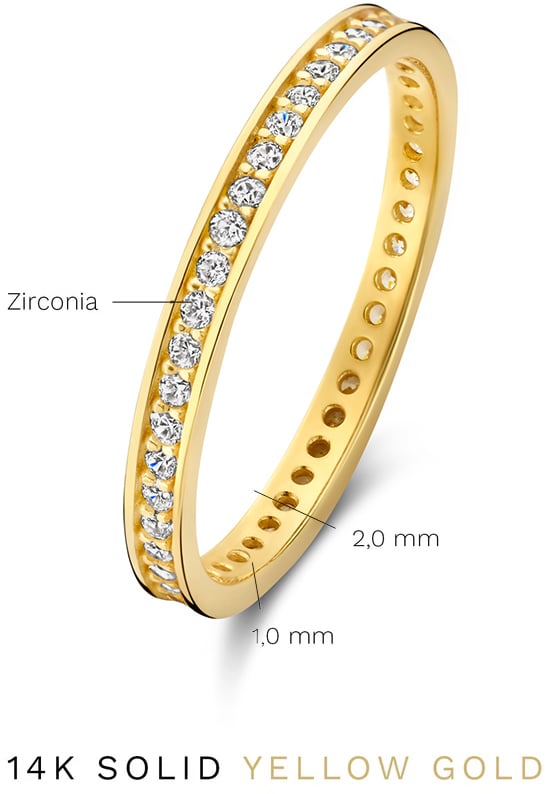 Isabel Bernard Merle Ring met Zirkonia Goud