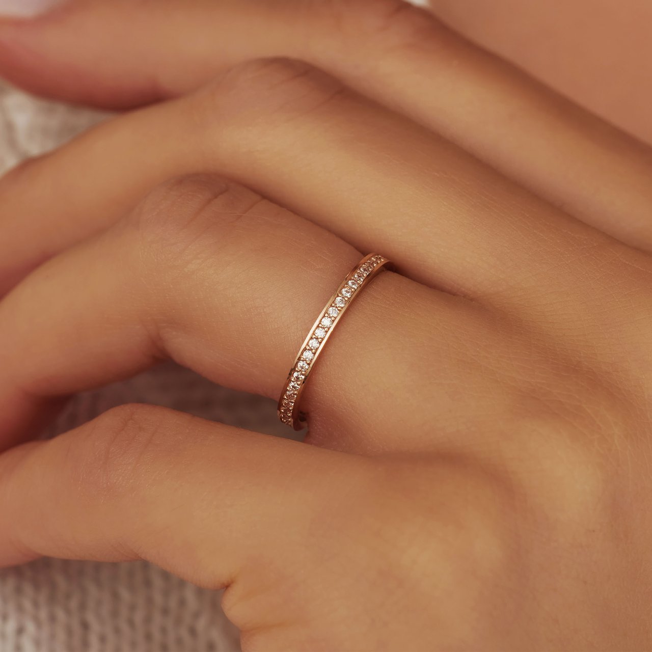 Isabel Bernard Merle Ring met Zirkonia Roze