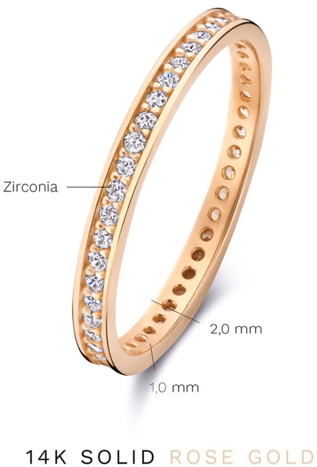 Isabel Bernard Merle Ring met Zirkonia Roze