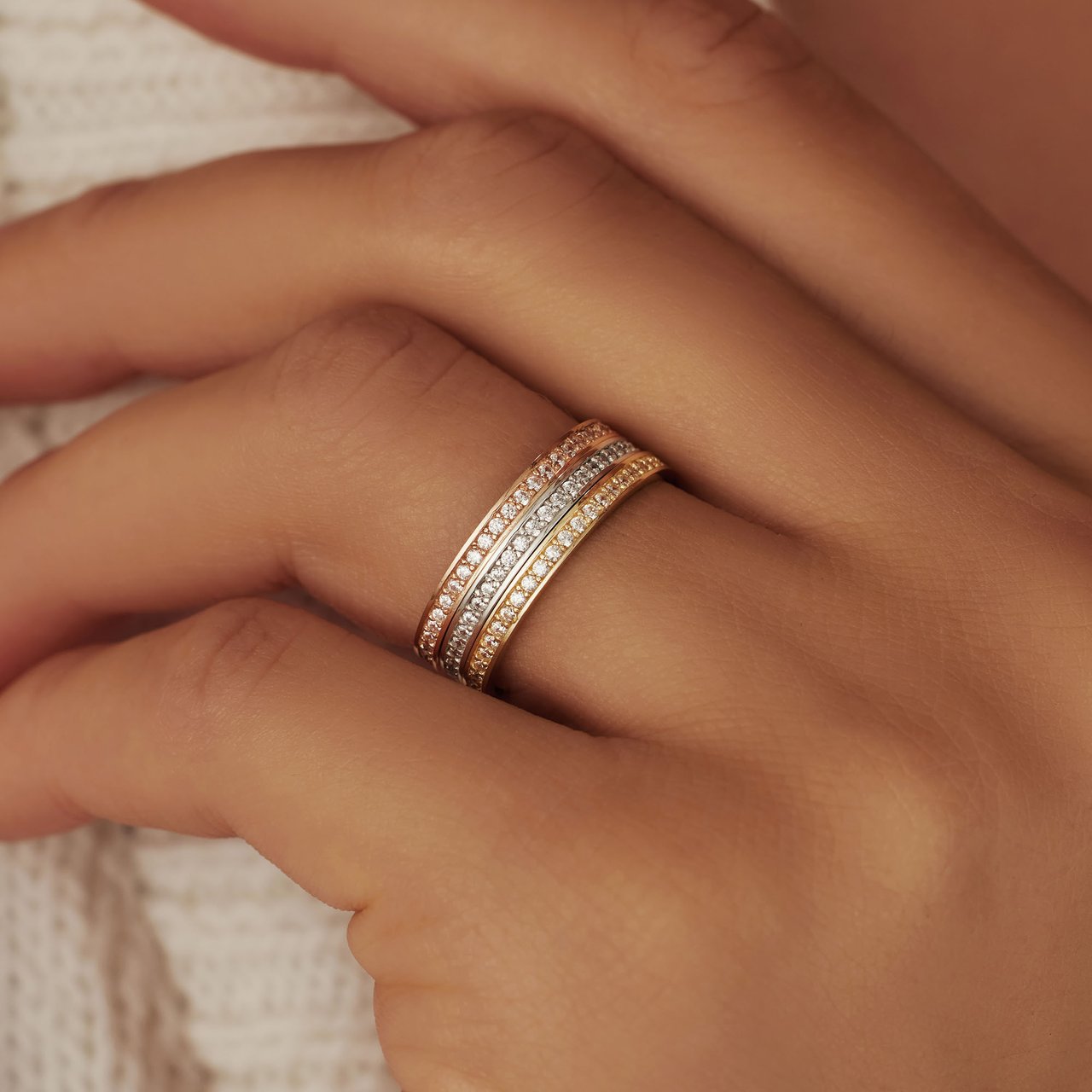 Isabel Bernard Merle Ring met Zirkonia Roze