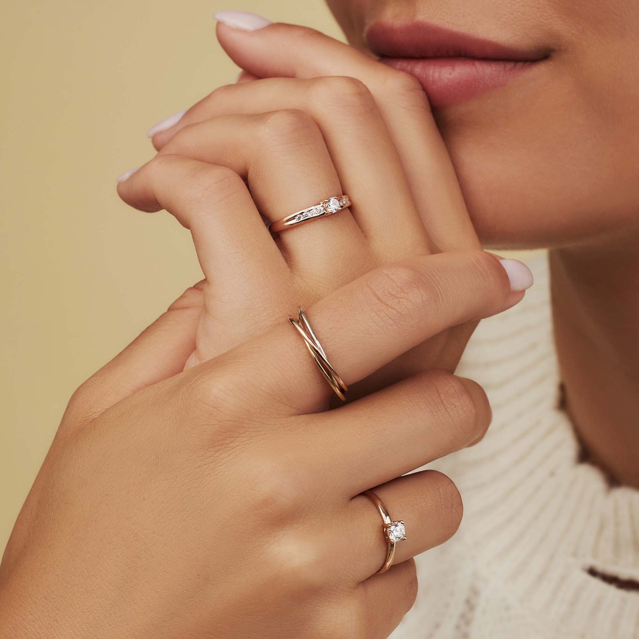 Isabel Bernard Soleil Ring Roze