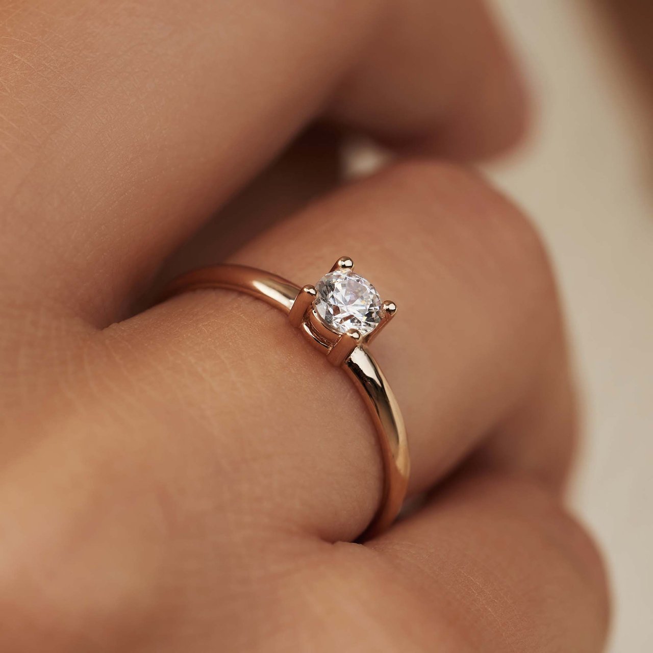 Isabel Bernard Soleil Ring Roze