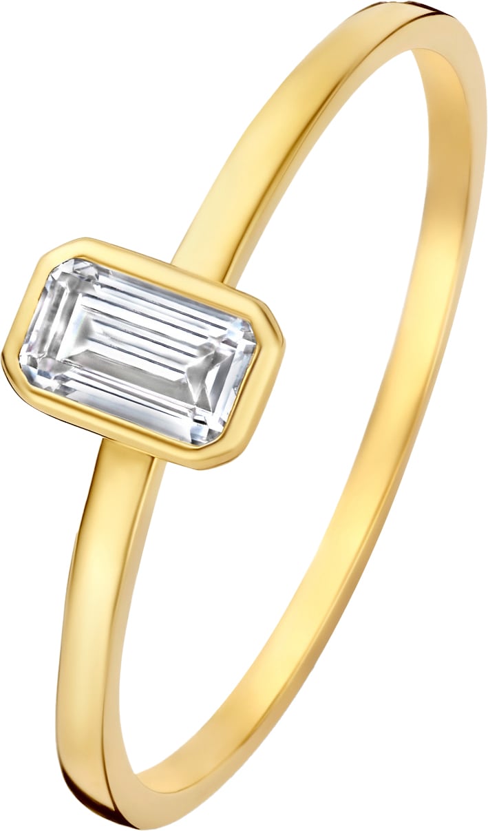 Isabel Bernard Baguette Ring met Zirkonia Wit