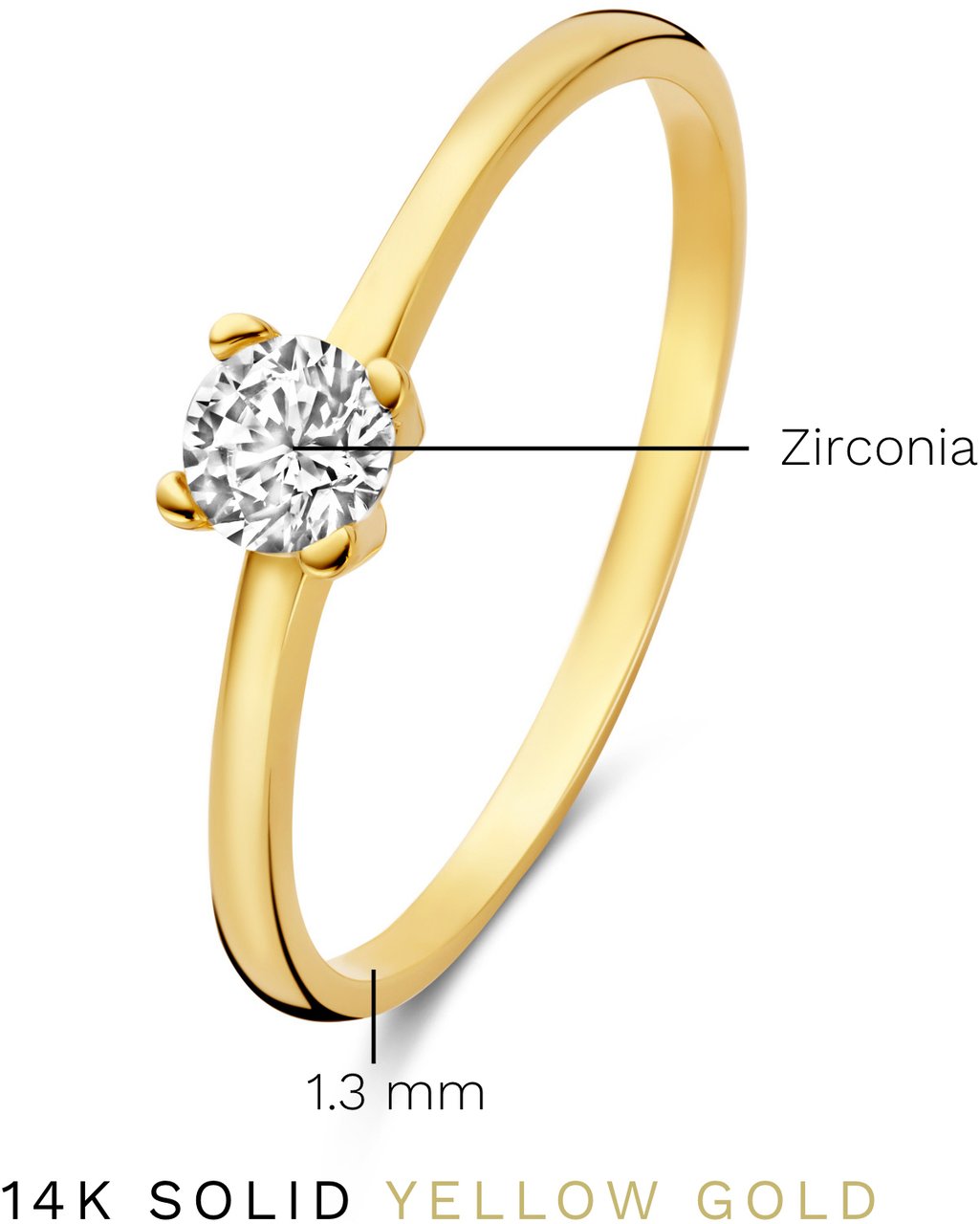 Isabel Bernard Le Marais Isidora Ring met Zirkonia Goud