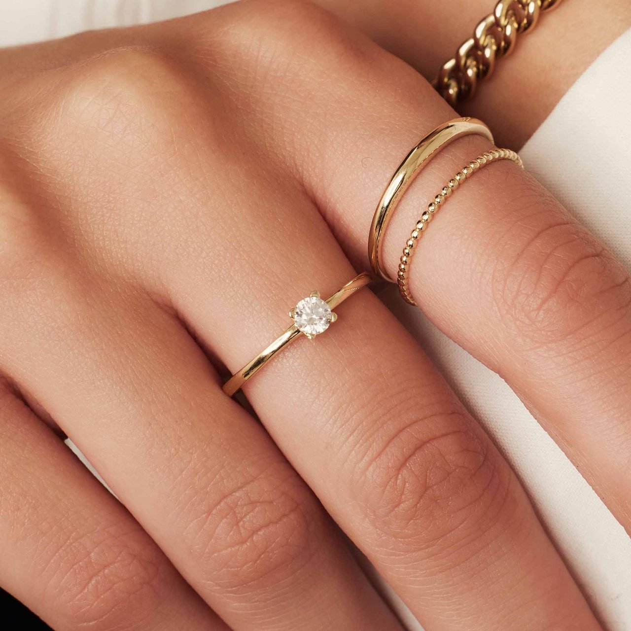 Isabel Bernard Le Marais Isidora Ring met Zirkonia Goud