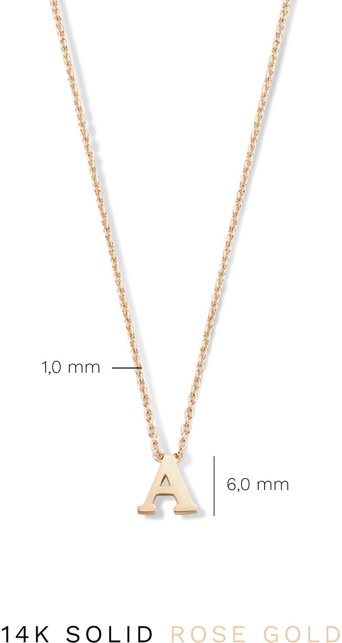 Isabel Bernard Chloé Ketting - Letter E Roze