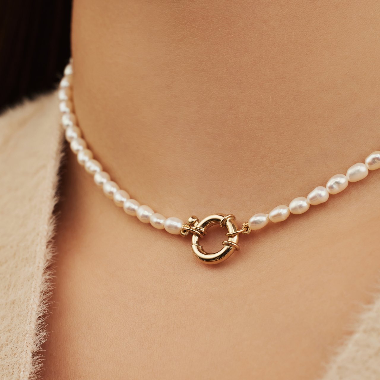 Isabel Bernard Aidee Marissa Ketting met Zoetwaterparel Goud