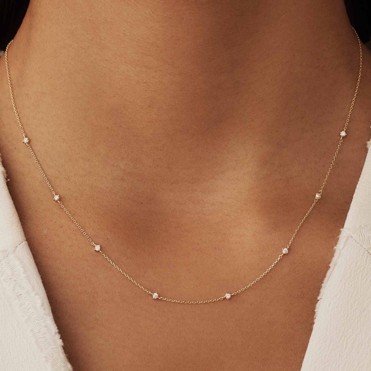 Isabel Bernard Rivoli Esmée Ketting met Zirkonia Goud
