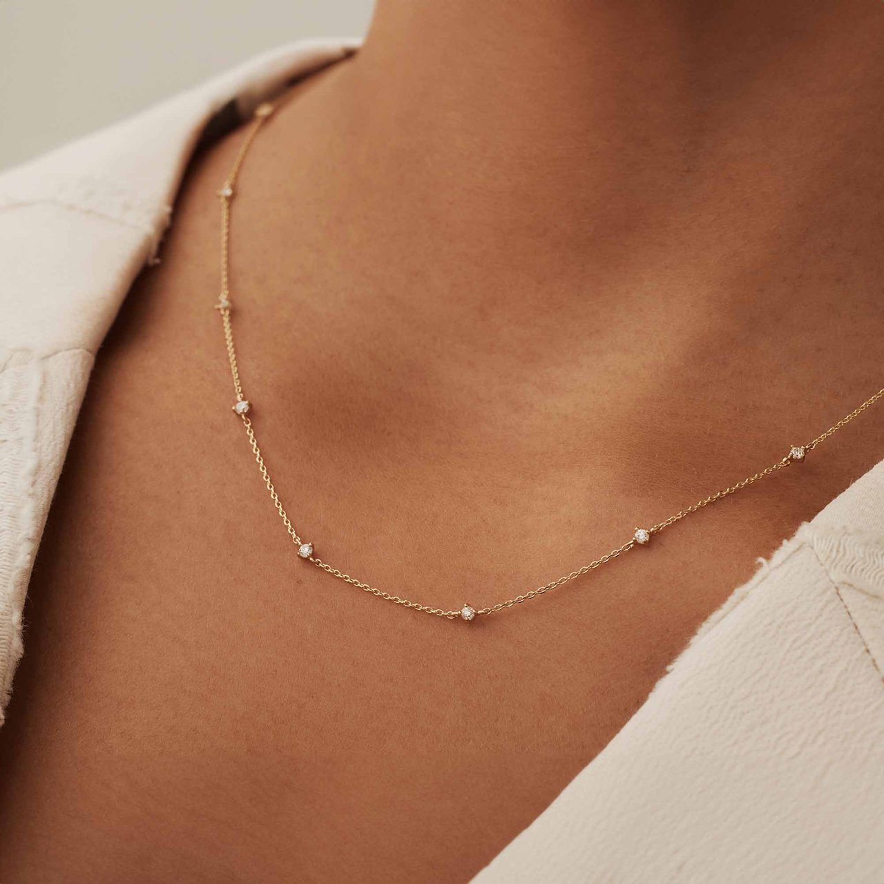 Isabel Bernard Rivoli Esmée Ketting met Zirkonia Goud