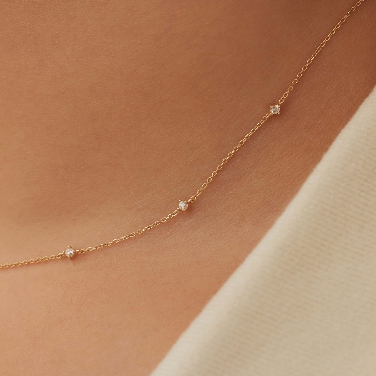 Isabel Bernard Rivoli Esmée Ketting met Zirkonia Goud