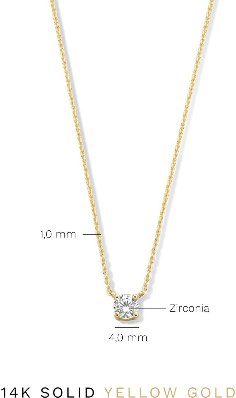 Isabel Bernard Garance Ketting met Zirkonia Goud