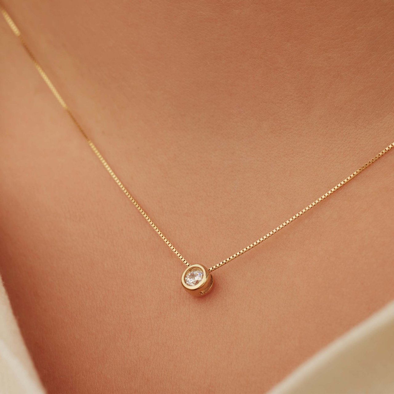 Isabel Bernard Rivoli Aélys Ketting met Zirkonia Goud