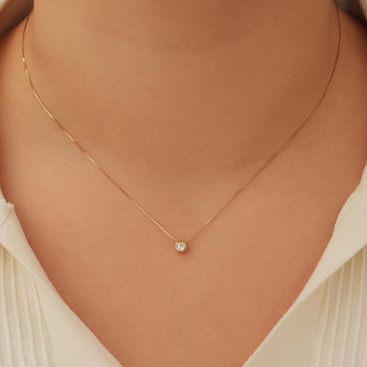 Isabel Bernard Rivoli Aélys Ketting met Zirkonia Goud