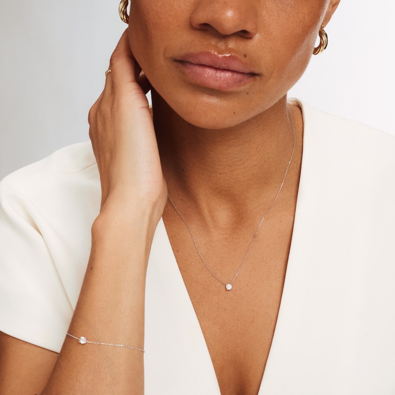 Isabel Bernard Garance Ketting met Zirkonia Zilver