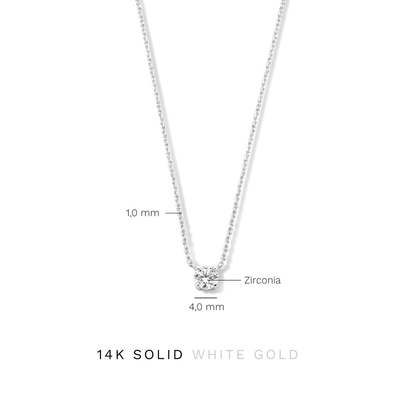 Isabel Bernard Garance Ketting met Zirkonia Zilver