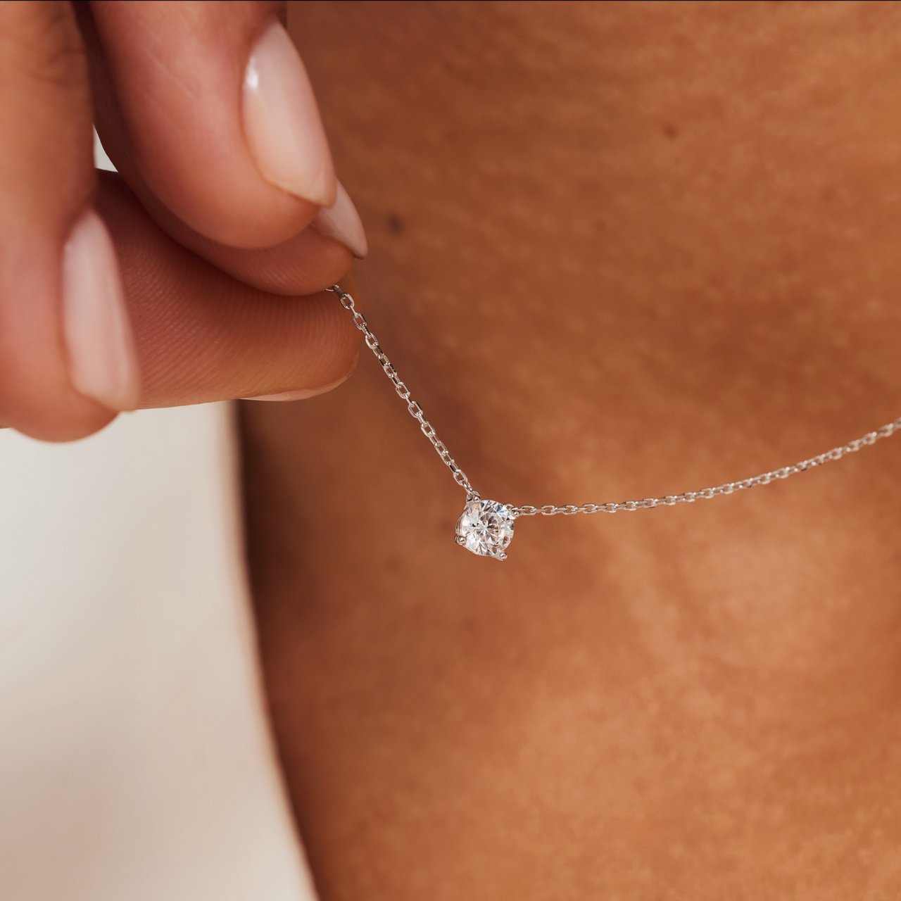 Isabel Bernard Garance Ketting met Zirkonia Zilver