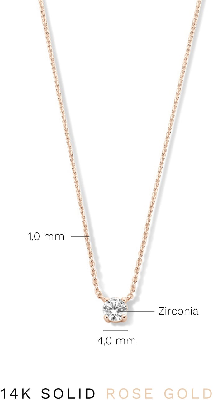 Isabel Bernard Garance Ketting met Zirkonia Roze
