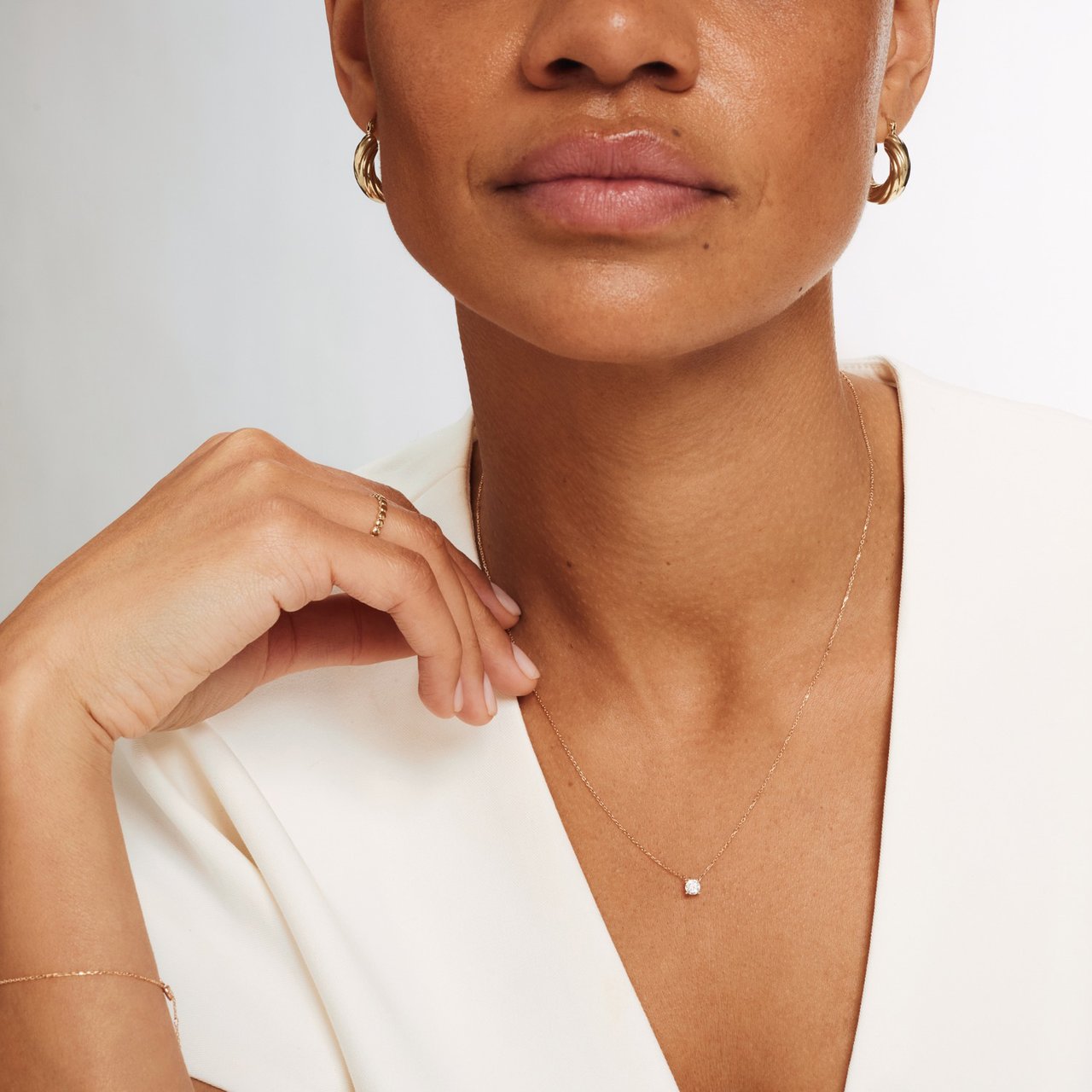 Isabel Bernard Garance Ketting met Zirkonia Roze