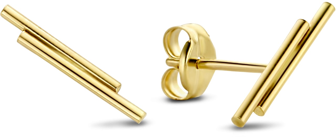 Isabel Bernard Le Marais Double Tube Oorknoppen Goud
