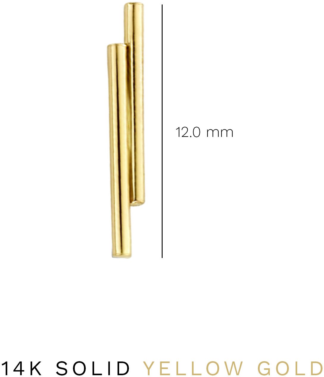 Isabel Bernard Le Marais Double Tube Oorknoppen Goud