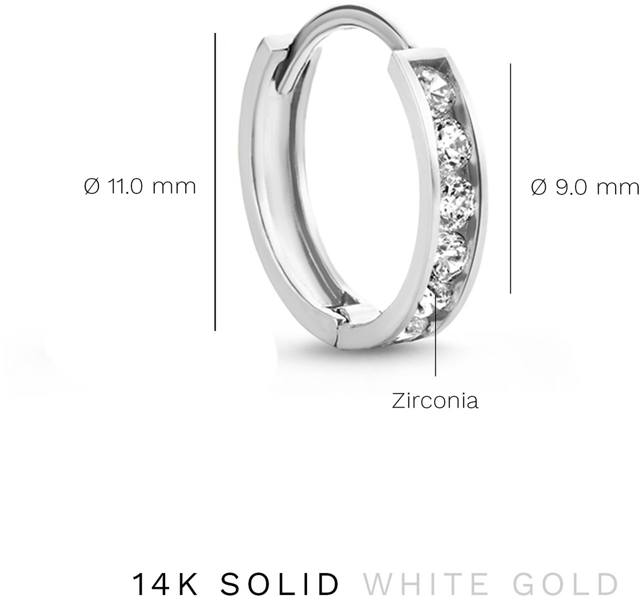 Isabel Bernard Tiphaine Oorringen met Zirkonia Zilver