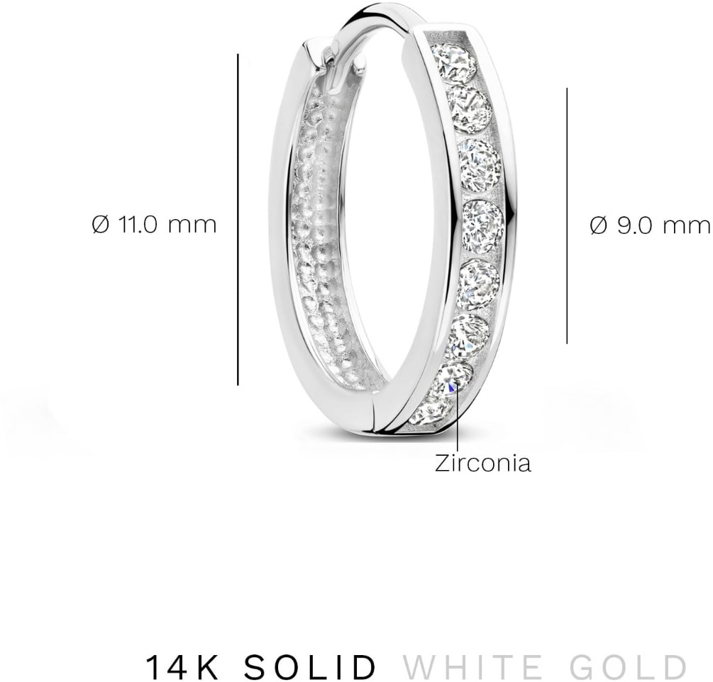 Isabel Bernard Tiphaine Oorringen met Zirkonia Zilver