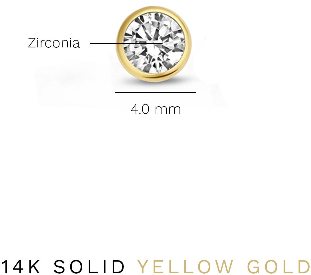 Isabel Bernard Rivoli Juliette Oorknoppen met Zirkonia Goud