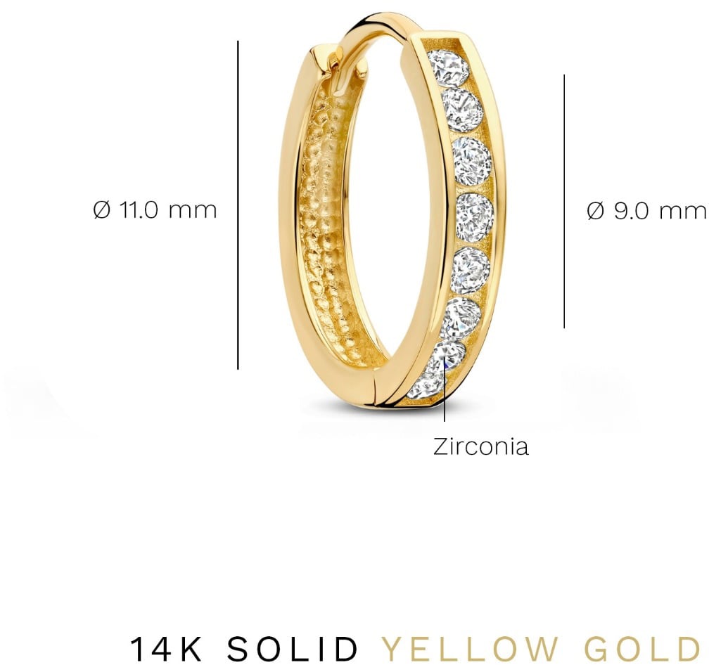 Isabel Bernard Tiphaine Oorringen met Zirkonia Goud