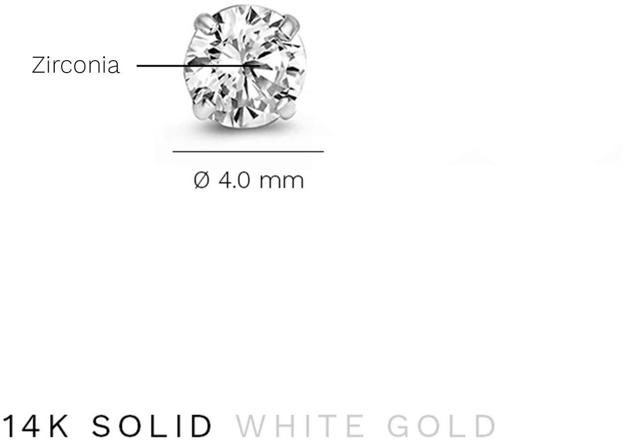 Isabel Bernard Lourdes Oorknoppen met Zirkonia Zilver