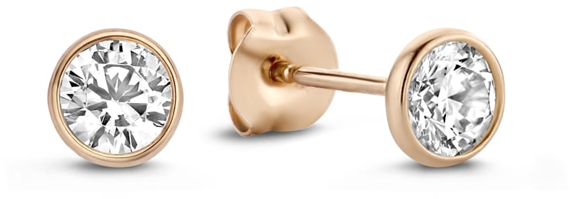 Isabel Bernard La Concorde Juliette Oorknoppen met Zirkonia Roze