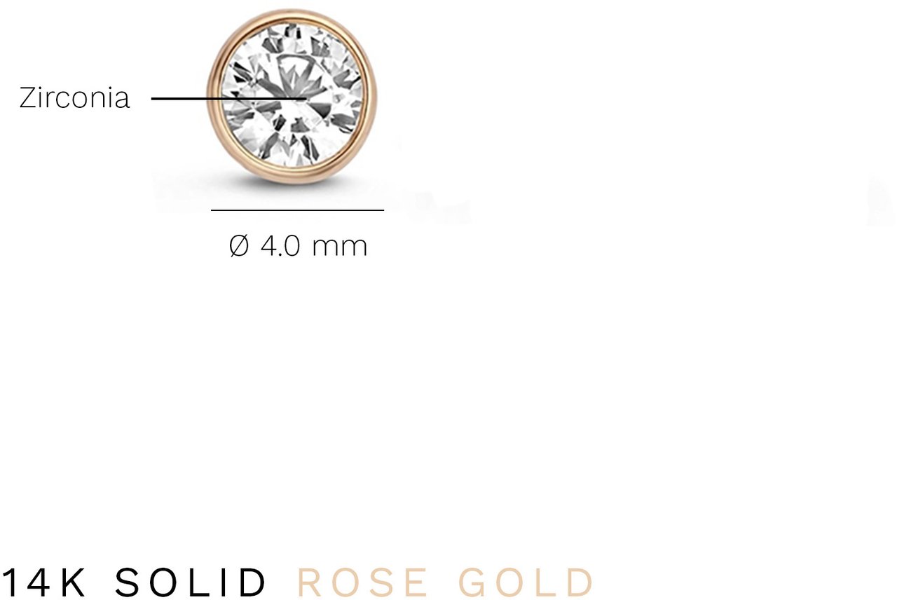 Isabel Bernard La Concorde Juliette Oorknoppen met Zirkonia Roze