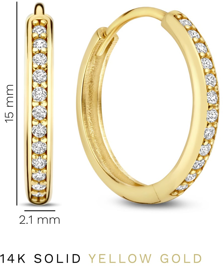 Isabel Bernard Le Marais Merle Oorringen met Zirkonia Goud