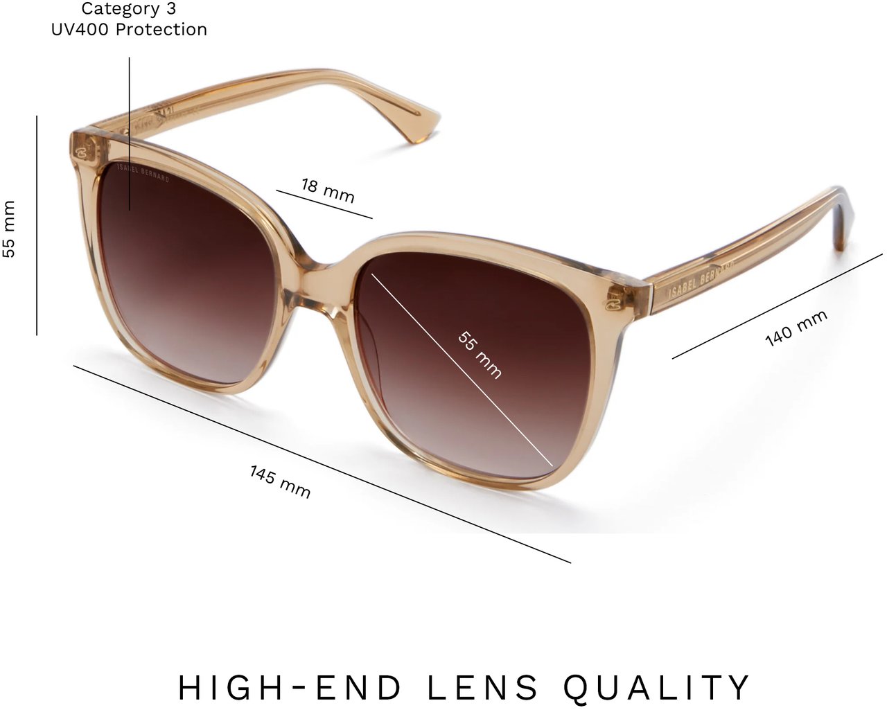 Isabel Bernard La Villette Raison Zonnebril Beige