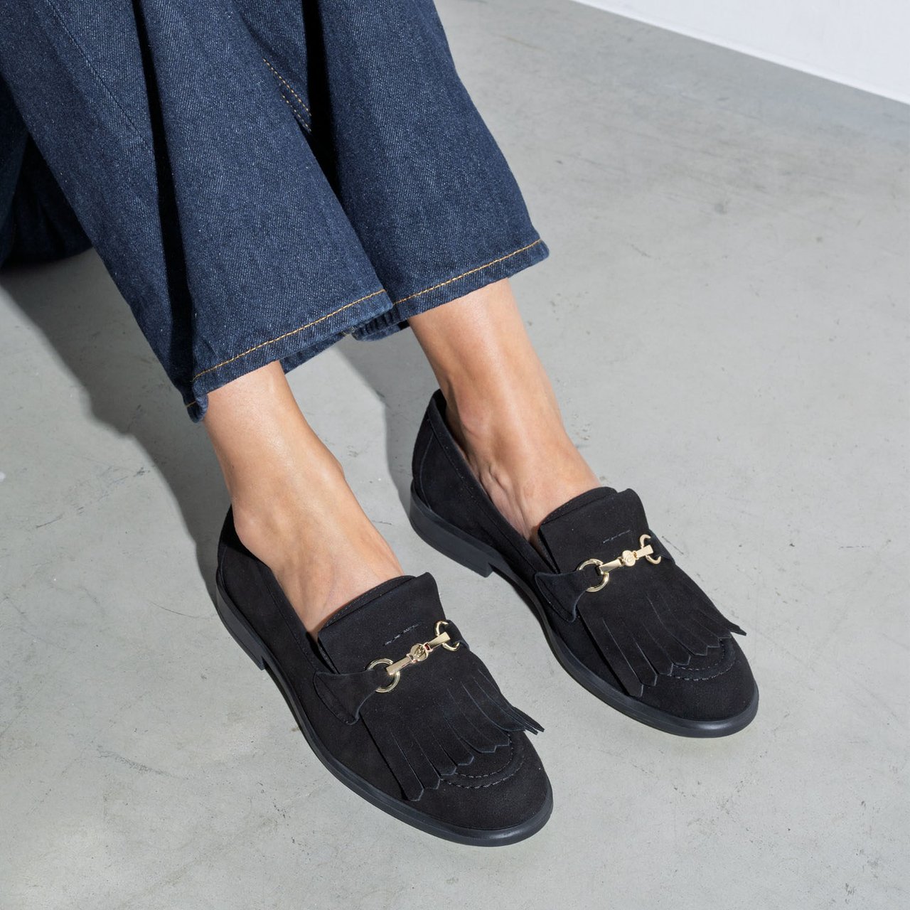 Isabel Bernard Vendôme Lave Loafers Zwart